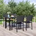 Set mobilier de grădină, 7 piese, negru, poliratan GartenMobel Dekor