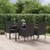 Set de servit masa pentru grădină, 5 piese, negru GartenMobel Dekor