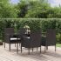 Set de mobilier de grădină, 9 piese, negru GartenMobel Dekor