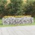 Strat înălțat cu gabion arcuit, 600x50x50 cm, fier galvanizat GartenMobel Dekor