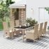 Set de masă pentru grădină, 9 piese, cu perne, bej, poliratan GartenMobel Dekor