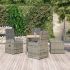 Set mobilier de grădină cu perne, 5 piese, gri, poliratan GartenMobel Dekor