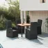 Set mobilier de grădină cu perne, 5 piese, negru, poliratan GartenMobel Dekor