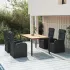 Set mobilier de grădină cu perne, 5 piese, negru, poliratan GartenMobel Dekor