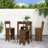 Set mobilier bar de grădină, 5 piese, negru, lemn masiv de pin GartenMobel Dekor