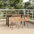 Set mobilier de grădină, 5 piese, negru, poliratan GartenMobel Dekor