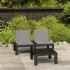 Set mobilier de grădină cu perne, 2 piese, gri, plastic GartenMobel Dekor