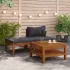 Set mobilier grădină perne alb crem, 3 piese, lemn masiv acacia GartenMobel Dekor
