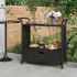 Cărucior de bar cu sertar, gri, 100x45x97 cm, poliratan GartenMobel Dekor