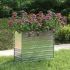 Strat înălțat de grădină argintiu 240x80x45 cm oțel galvanizat GartenMobel Dekor