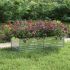 Strat înălțat de grădină argintiu 240x80x45 cm oțel galvanizat GartenMobel Dekor