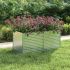 Strat înălțat de grădină argintiu 240x80x45 cm oțel galvanizat GartenMobel Dekor