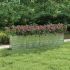 Strat înălțat de grădină argintiu 240x80x45 cm oțel galvanizat GartenMobel Dekor