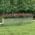Strat înălțat de grădină argintiu 240x80x45 cm oțel galvanizat GartenMobel Dekor