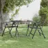Masă de grădină antracit 60x60x72 cm plasă metalică expandată GartenMobel Dekor