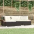Set mobilier de grădină cu perne, 4 piese, negru, poliratan GartenMobel Dekor