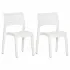 Scaune de grădină, 2 buc., alb, polipropilenă GartenMobel Dekor