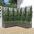 Jardinieră de grădină cu spalier maro, 80x40x121,5 cm, PP GartenMobel Dekor