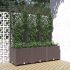 Jardinieră de grădină cu spalier, alb, 120x40x136 cm PP GartenMobel Dekor