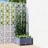 Jardinieră de grădină cu spalier,gri închis, 120x40x136 cm, PP GartenMobel Dekor