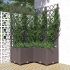 Jardinieră de grădină cu spalier maro, 80x40x121,5 cm, PP GartenMobel Dekor