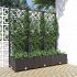 Jardinieră de grădină cu spalier, alb, 120x40x121,5 cm, PP GartenMobel Dekor