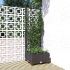 Jardinieră de grădină cu spalier negru, 120x40x136 cm, PP GartenMobel Dekor