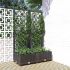 Jardinieră de grădină cu spalier, alb, 80x40x121,5 cm, PP GartenMobel Dekor