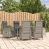 Set mobilier de grădină cu perne, 7 piese, gri, poliratan GartenMobel Dekor