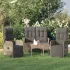 Set mobilier de grădină cu perne, 3 piese, negru, poliratan GartenMobel Dekor