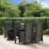 Set mobilier de grădină cu perne, 5 piese, negru, poliratan GartenMobel Dekor