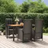 Set mobilier de grădină cu perne, 5 piese, negru, poliratan GartenMobel Dekor