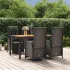 Set mobilier de grădină cu perne, 5 piese, negru, poliratan GartenMobel Dekor