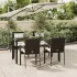 Set mobilier de grădină cu perne, 9 piese, negru, poliratan GartenMobel Dekor