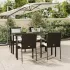 Set mobilier de grădină cu perne, 9 piese, negru, poliratan GartenMobel Dekor