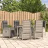 Set mobilier de grădină cu perne, 7 piese, gri, poliratan GartenMobel Dekor