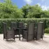 Set mobilier de grădină cu perne, 7 piese, negru, poliratan GartenMobel Dekor