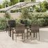 Set mobilier de grădină cu perne, 3 piese, negru/gri, poliratan GartenMobel Dekor