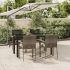 Set mobilier de grădină cu perne, 3 piese, negru/gri, poliratan GartenMobel Dekor