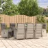 Set mobilier grădină cu perne, 9 piese, gri, poliratan GartenMobel Dekor