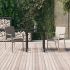 Set mobilier grădină cu perne, 5 piese, negru și gri, poliratan GartenMobel Dekor