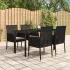 Set mobilier de grădină cu perne, 9 piese, negru, poliratan GartenMobel Dekor