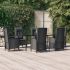 Set mobilier de grădină cu perne, 7 piese, negru/gri, poliratan GartenMobel Dekor