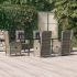 Set mobilier de grădină cu perne, 7 piese, negru/gri, poliratan GartenMobel Dekor