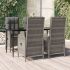 Set mobilier de grădină cu perne, 5 piese, negru, poliratan GartenMobel Dekor