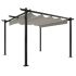 Pavilion grădină, acoperiș retractabil, crem, 3x3 m GartenMobel Dekor