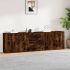 Servante, 3 piese, alb, lemn prelucrat GartenMobel Dekor