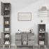 Set mobilier de baie, 3 piese, gri sonoma, lemn prelucrat GartenMobel Dekor