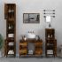 Set mobilier de baie, 3 piese, alb, lemn compozit GartenMobel Dekor