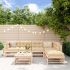 Set mobilier de grădină cu perne, 7 piese, lemn masiv GartenMobel Dekor